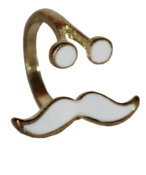 Anel Moustache - olho e bigode